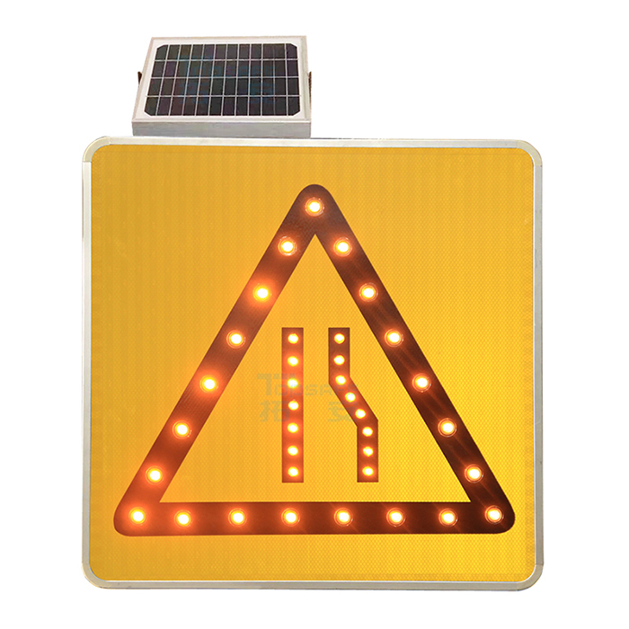 太阳能LED窄路交通标志牌